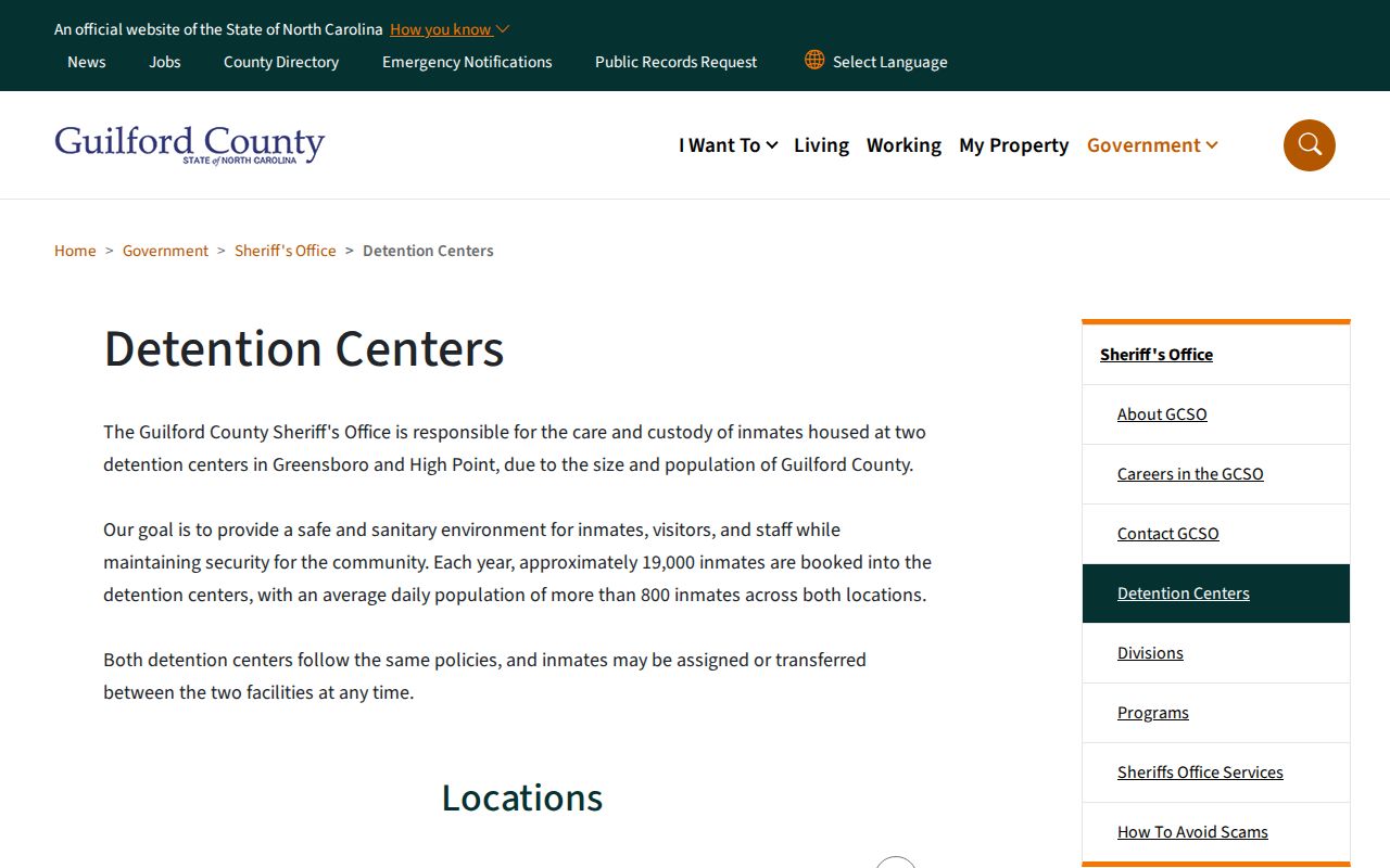 Guilford County arrest records and the two detention centers