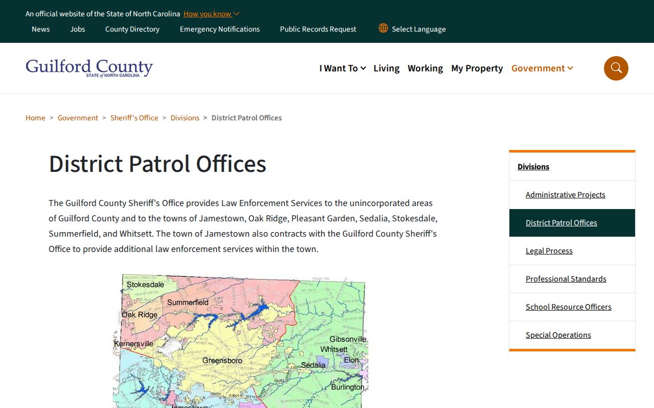 Summerfield Guilford County Sheriff District 1 criminal records office